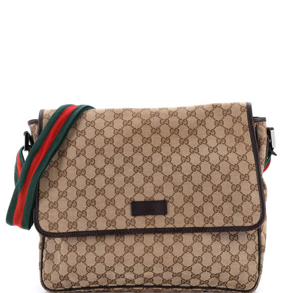 Gucci Web Strap Flap Messenger Gg #199864G88B